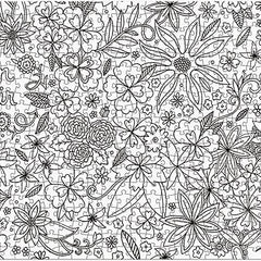 Galison Flowers In Your Hair, Andrea Pippins Panorama Colour-In Jigsaw Puzzle (1000 Pieces)