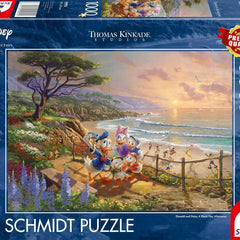 Schmidt Kinkade Disney Donald & Daisy A Duck Day Afternoon Jigsaw Puzzle (1000 pieces)