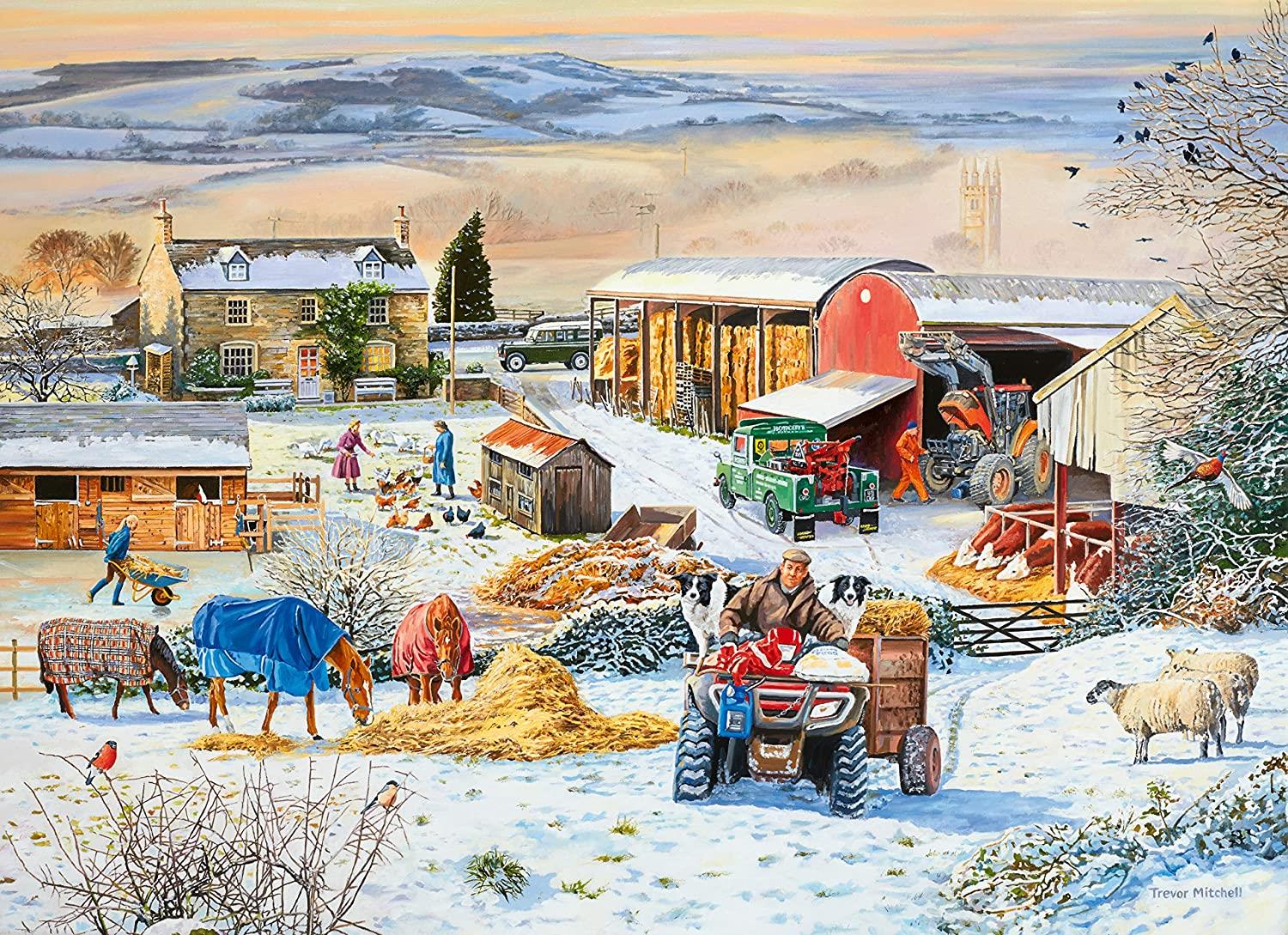 Ravensburger Winter on the Farm Jigsaw Puzzle (1000 Pieces)