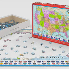 Eurographics Map of the United States Jigsaw Puzzle (1000 Pieces)