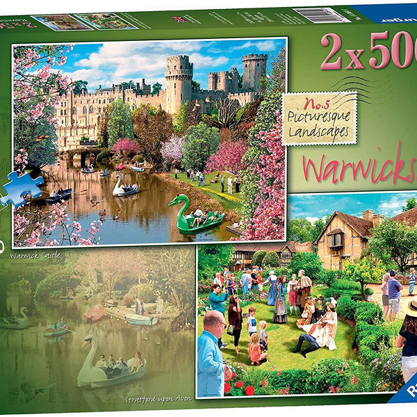 Ravensburger Picturesque Warwickshire Jigsaw Puzzles (2 x 500 Pieces)