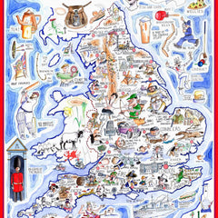 Map Of England - Tim Bulmer Jigsaw Puzzle (1000 Pieces)