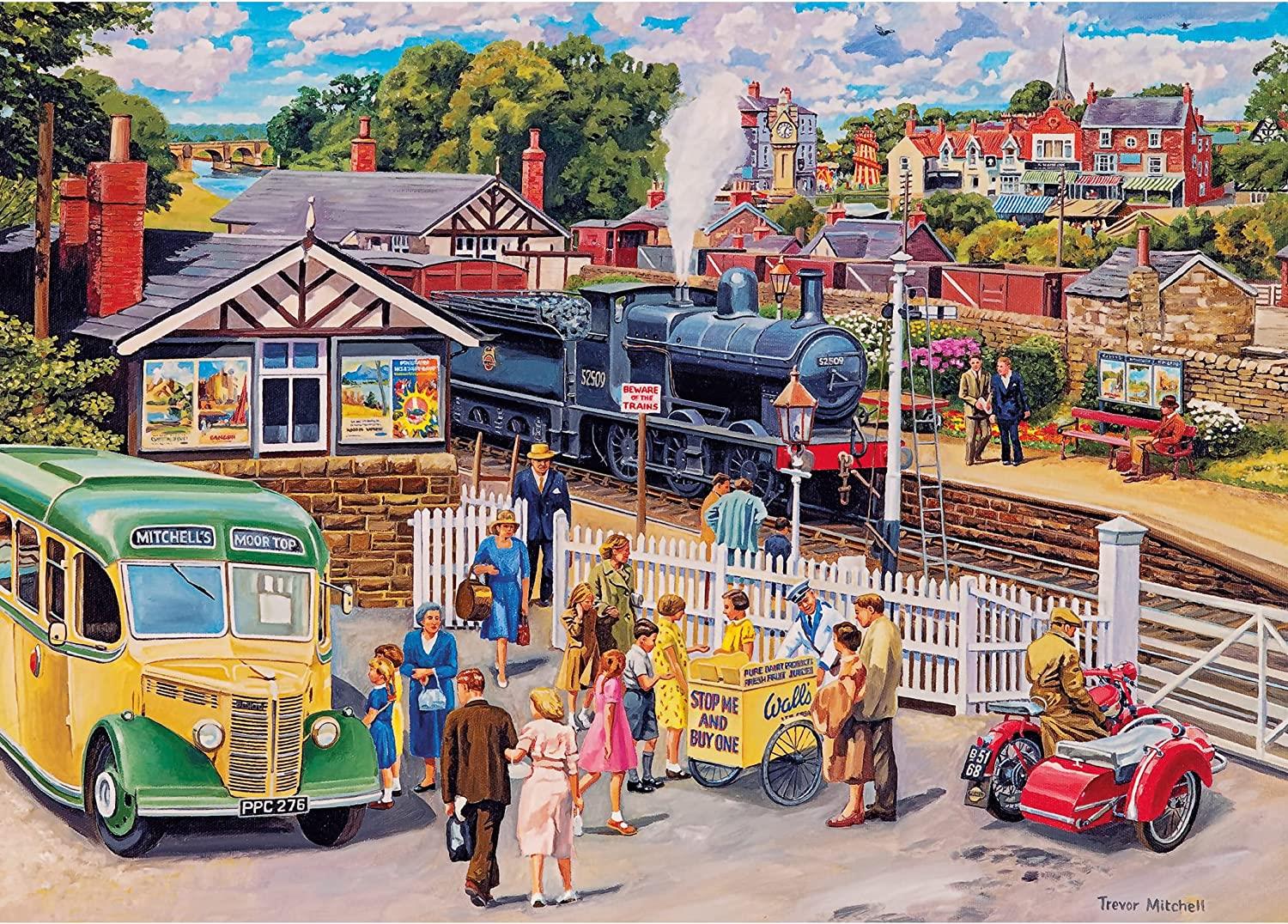 Gibsons Treats at the Station Jigsaw Puzzle (500 XL Extra Large Pieces)