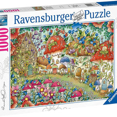 Ravensburger Floral Mushroom Houses Jigsaw Puzzle (1000 Pieces)