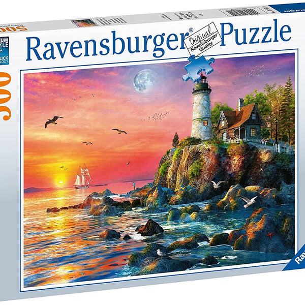 Ravensburger Lighthouse at Sunset Jigsaw Puzzle (500 Pieces)
