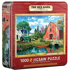 Eurographics The Red Barn, Dominic Davison Tin Jigsaw Puzzle (1000 Pieces)