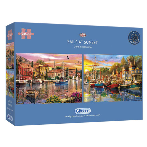 Gibsons Sails at Sunset Jigsaw Puzzle (2 x 500 Pieces)