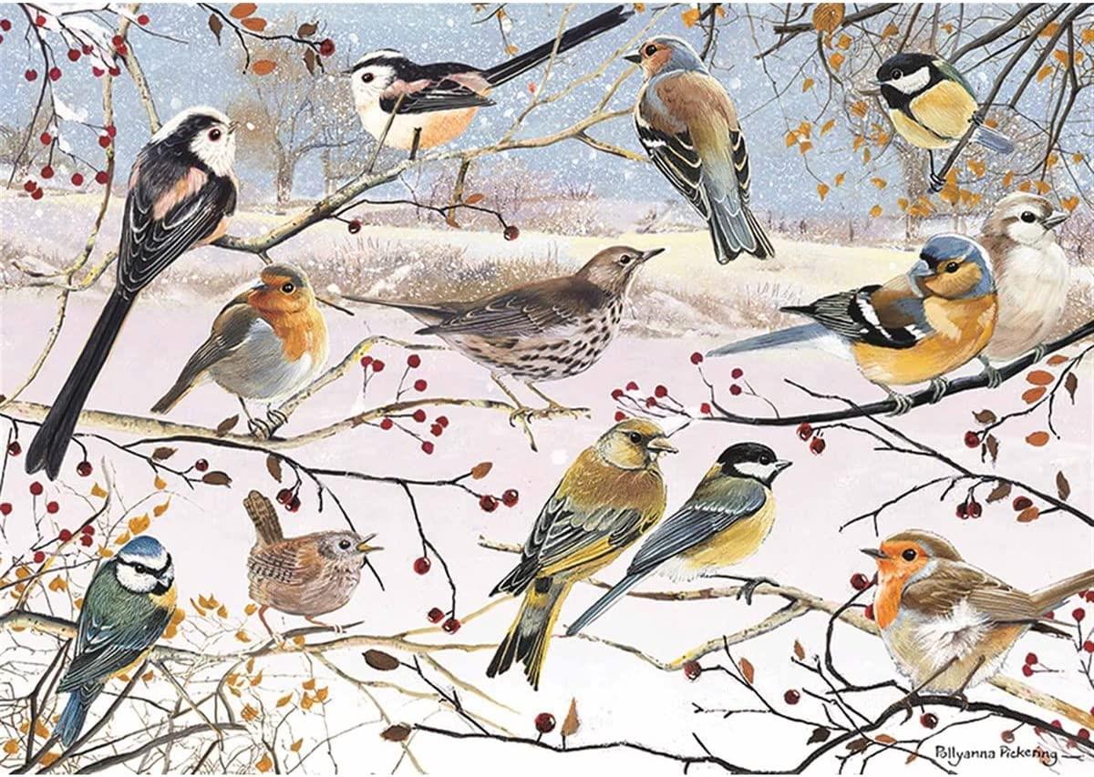 Otter House Winter Birds Jigsaw Puzzle (1000 Pieces)