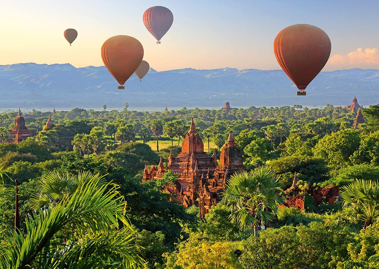 Schmidt Hot Air Balloons, Myanmar Jigsaw Puzzle (1000 Pieces)