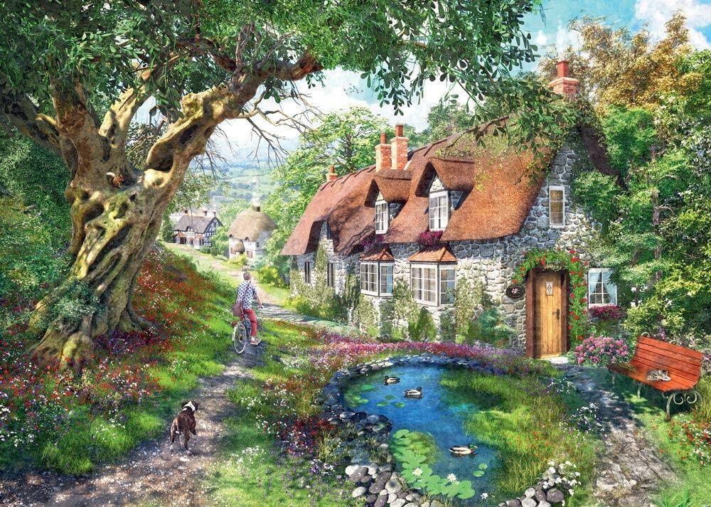 Ravensburger Down the Lane No.1 Flower Hill Lane Jigsaw Puzzle (1000 Pieces)