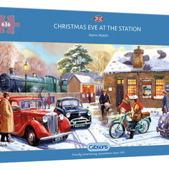 Gibsons Christmas Eve at the Station Jigsaw Puzzle (636 Pieces)