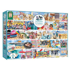 Gibsons Deckchairs and Donkeys Jigsaw Puzzle (1000 Pieces)