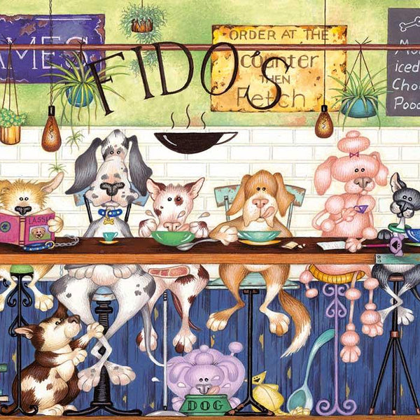 Gibsons Fido's Coffee Bar Jigsaw Puzzle (636 Pieces)