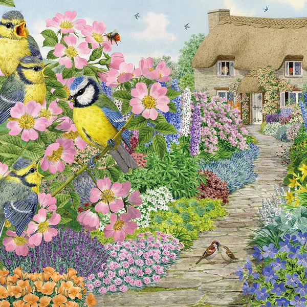 Cottage Garden Birds - Sarah Adams Jigsaw Puzzle (1000 Pieces)